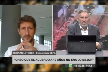 LETCHER: «EL ESCENARIO DE ENDEUDAMIENTO ES MUY MALO»